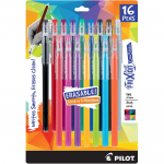 16-pack Assorted Colors FriXion ColorSticks Erasable Gel In Stick Pens