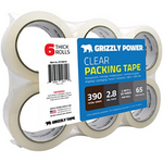 Clear Packing Tape Refill Rolls, 2 Inch x 65 Yards, 2.8mil Thick, 6 Rolls