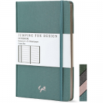 Jumping Fox Hard-covered lined linen journals with page numbers